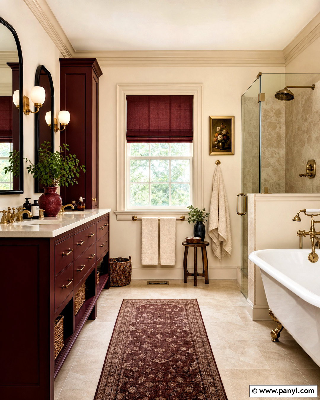Burgundy And Cream Bathroom - 20 burgundy bathroom ideas