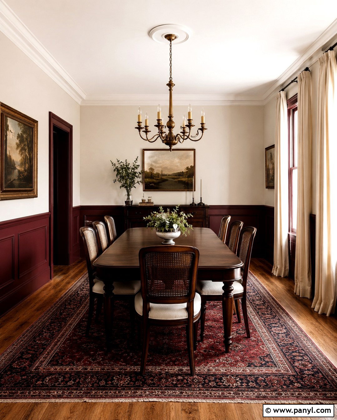 Burgundy And Cream Chair Rail Colors - 20 Chair Rail Colors Two Tones