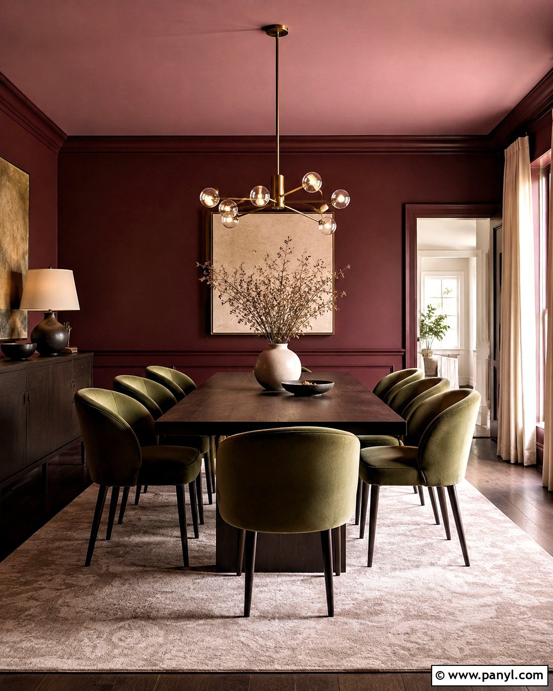 Burgundy And Dusty Pink Wall Paint - 20 Wall Paint Color Schemes