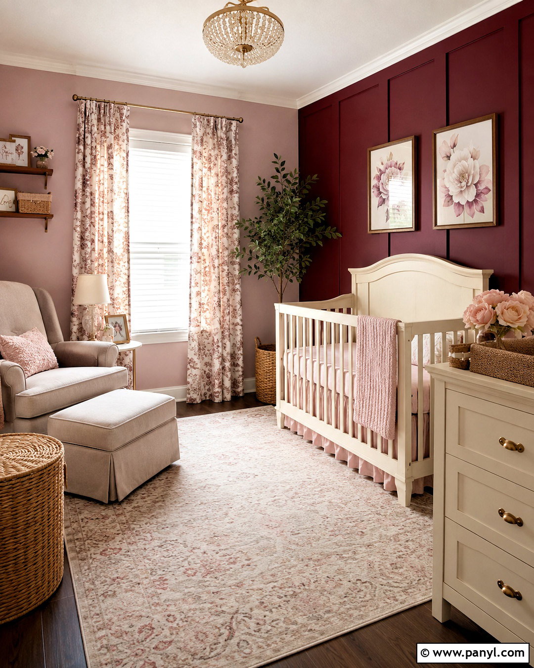 Burgundy And Dusty Rose Nursery - 20 nursery color scheme ideas