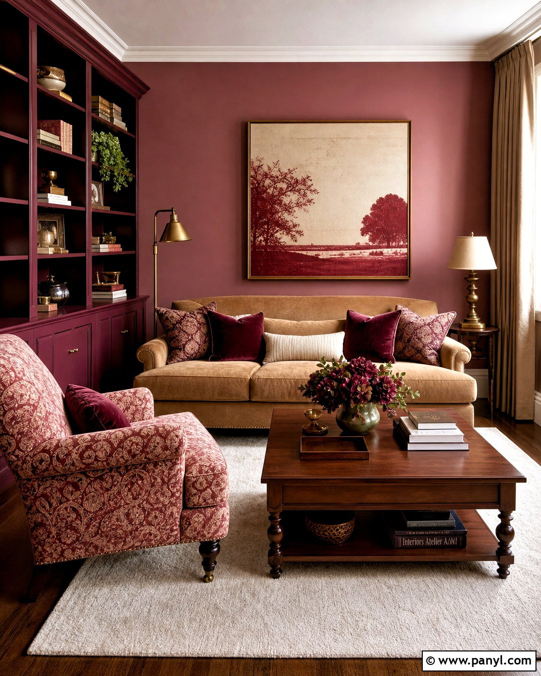Burgundy And Dusty Rose Room Colour Combination - 20 room colour combination ideas