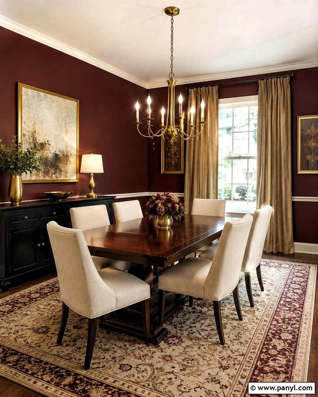 Burgundy And Gold Dining Room - 20 burgundy dining room ideas