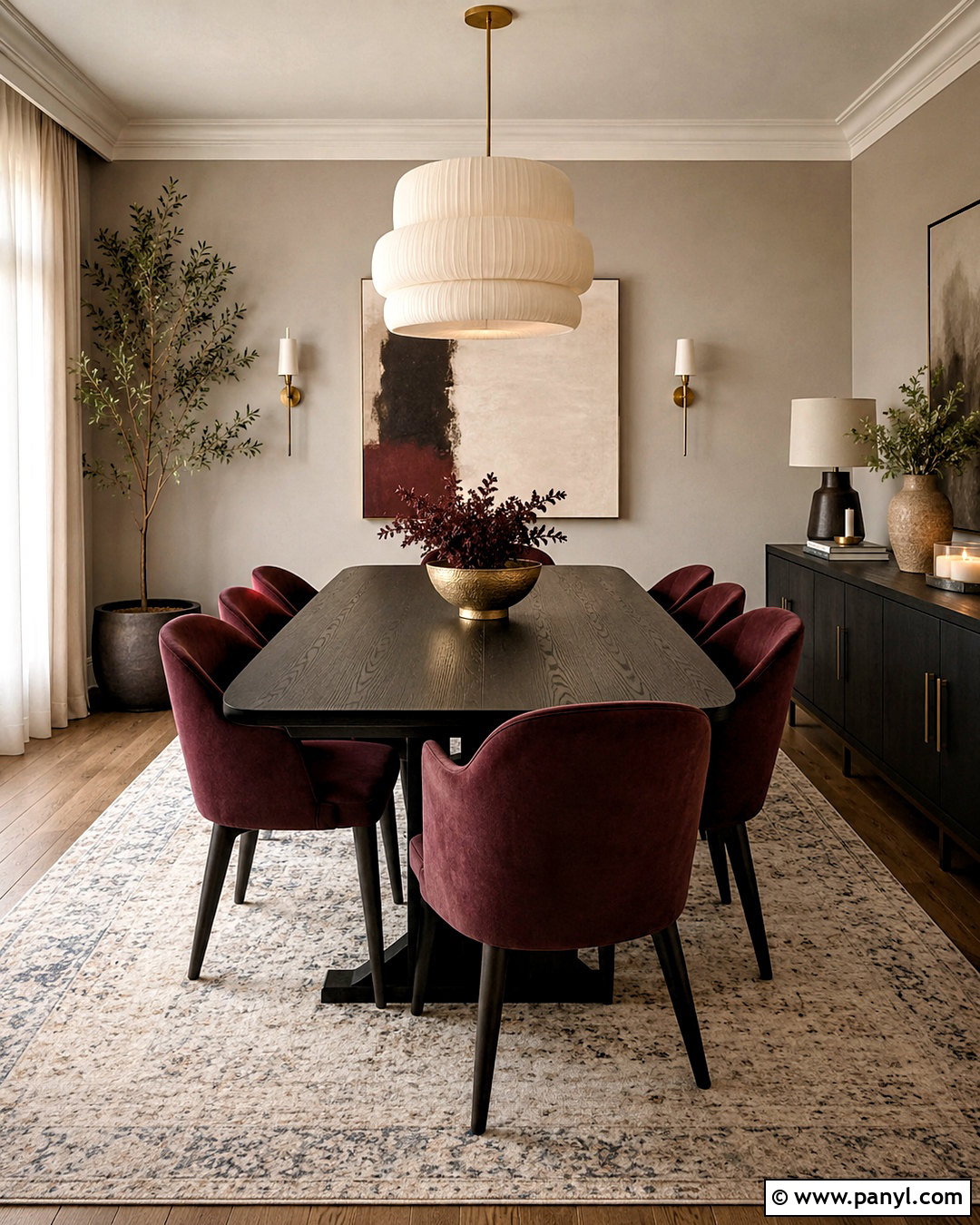 Burgundy And Gray Dining Room - 20 burgundy dining room ideas
