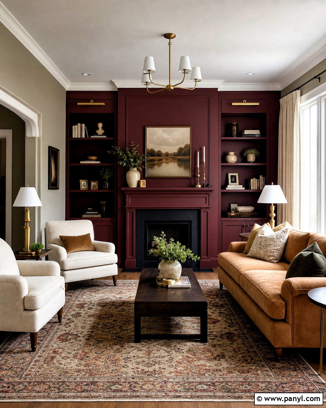 Burgundy And Greige Two Color Walls - 20 two color wall ideas paint ideas