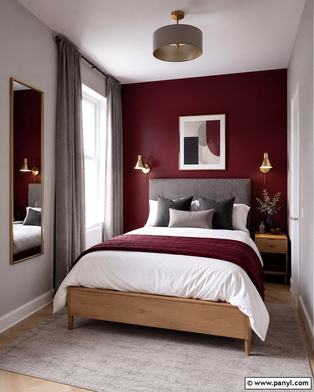 Burgundy And Grey Small Bedroom Walls - 20 burgundy and grey walls