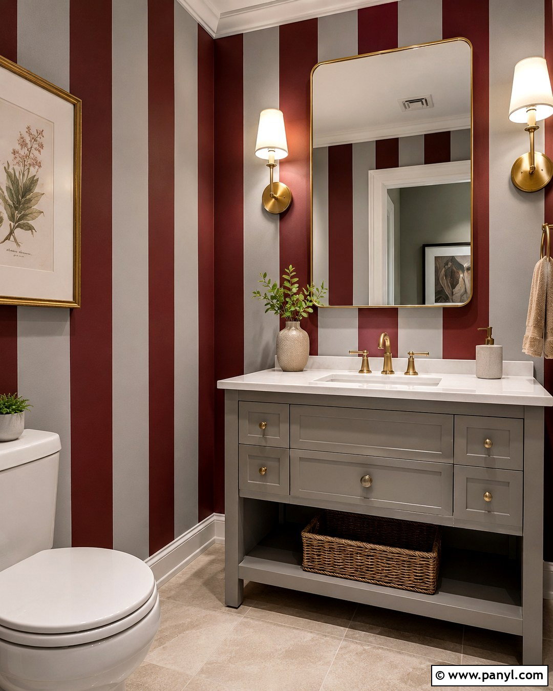Burgundy And Grey Striped Walls - 20 burgundy and grey walls