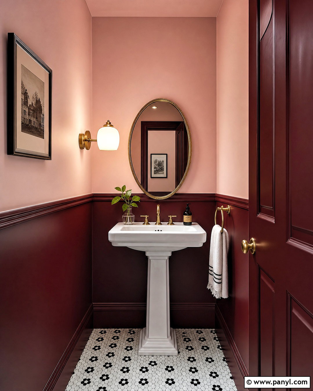 Burgundy And Pink Split Wall Paint - 20 split wall paint color schemes