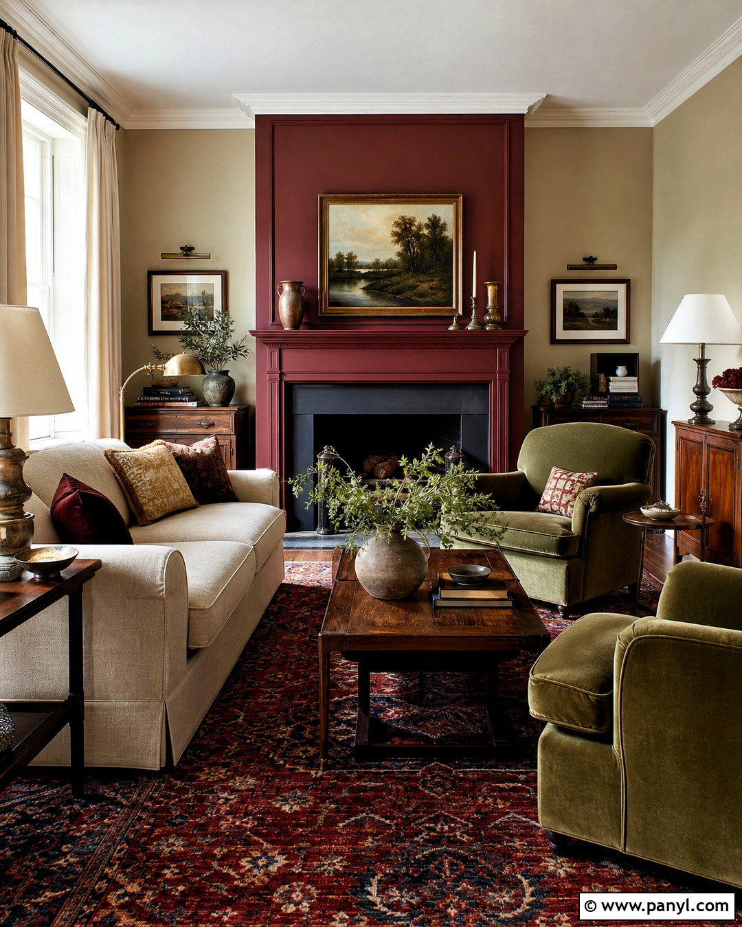 Burgundy And Putty Living Room Walls - 20 wall colour combinations living rooms