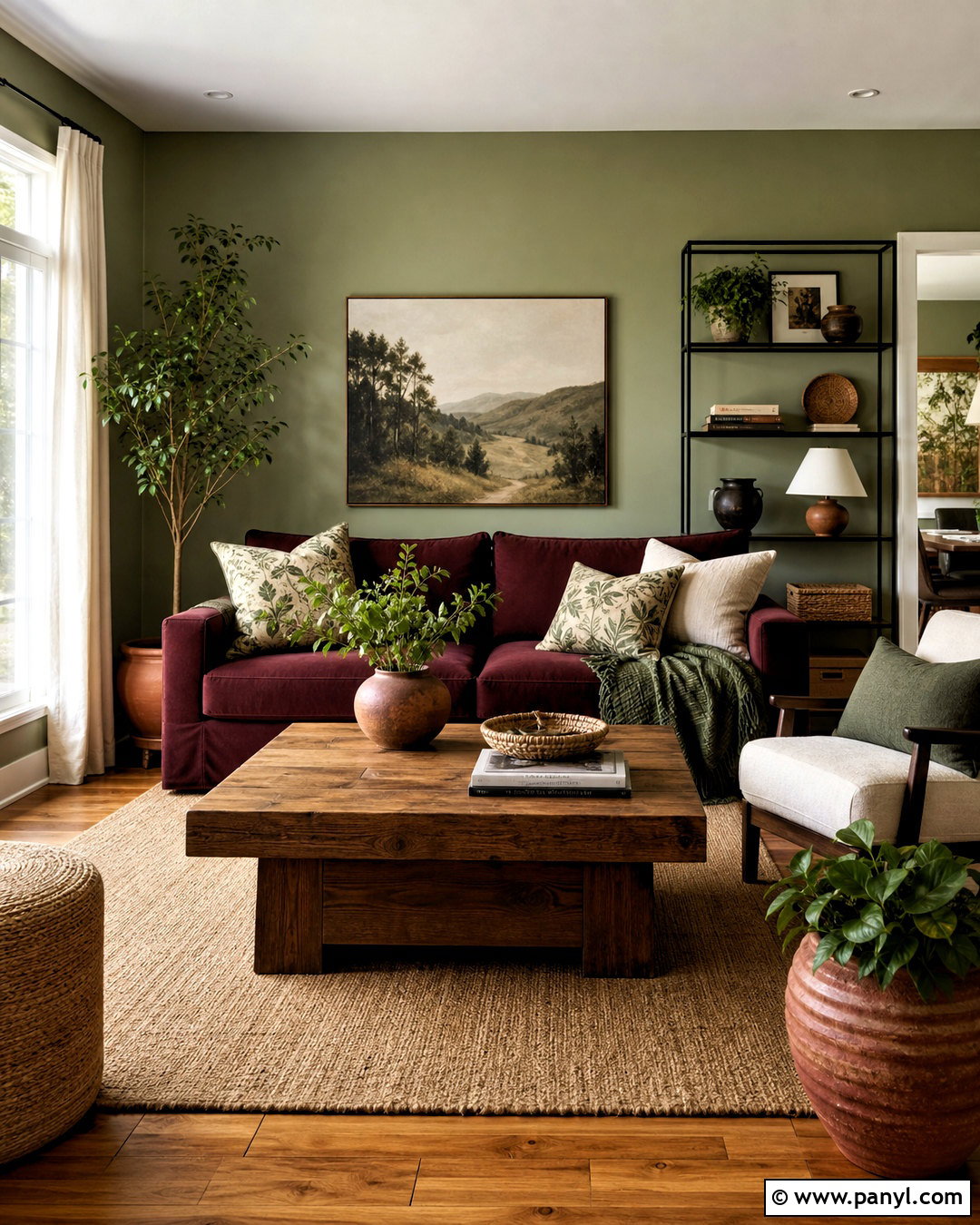 Burgundy And Sage Green Living Room - 20 burgundy interior design ideas