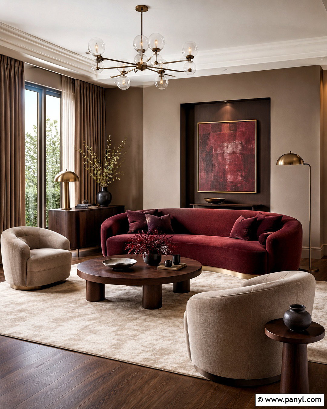 Burgundy And Taupe Living Room - 20 living room color combinations ideas