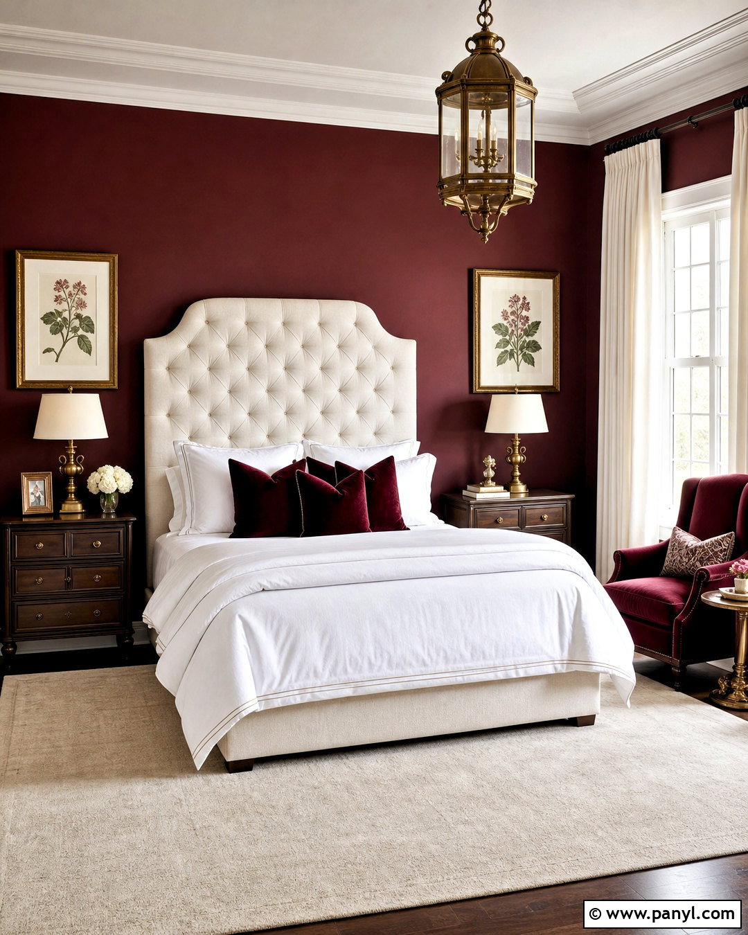 Burgundy And White Bedroom - 20 red and white bedroom ideas