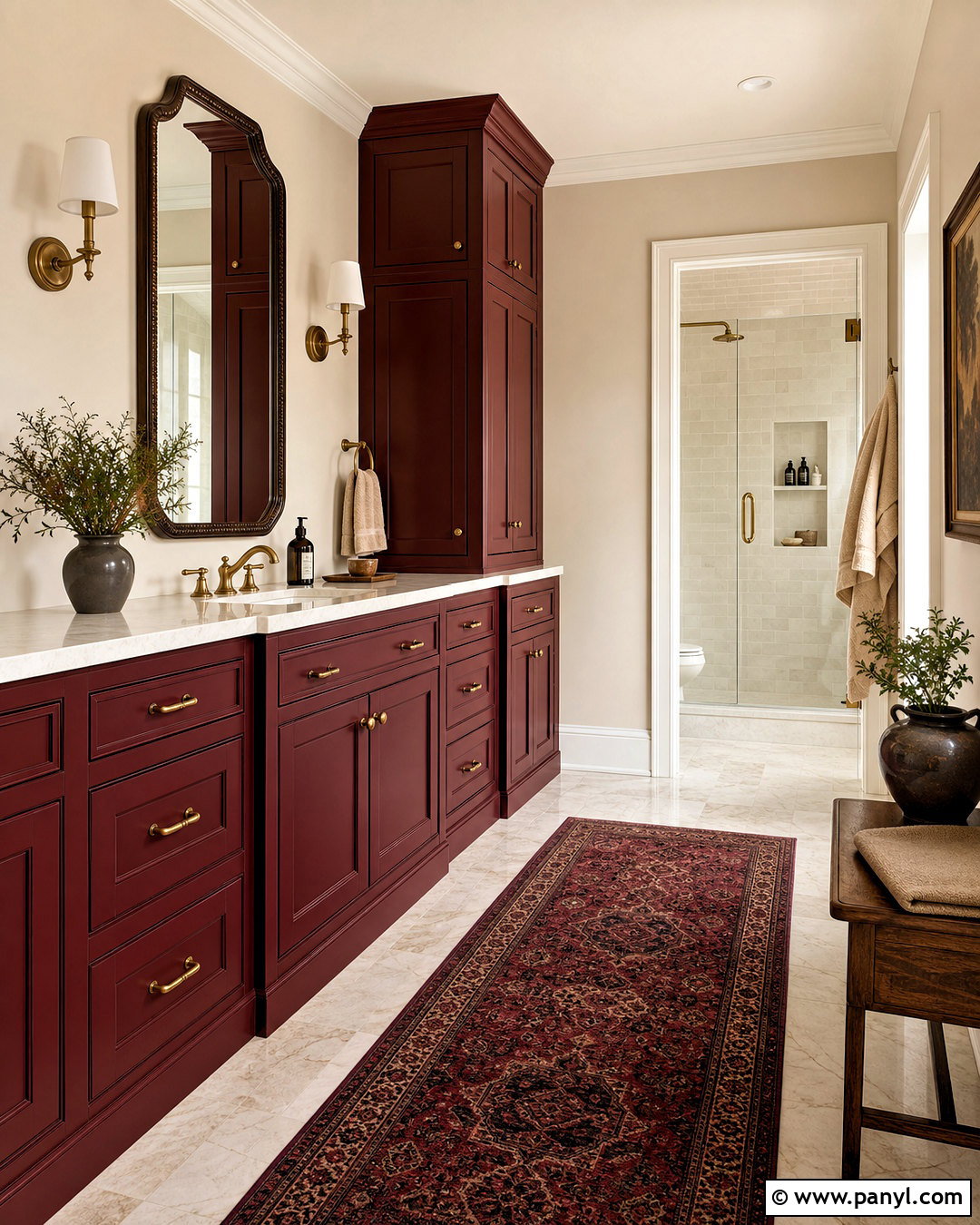 Burgundy Bathroom Cabinets - 20 bathroom cabinet color ideas