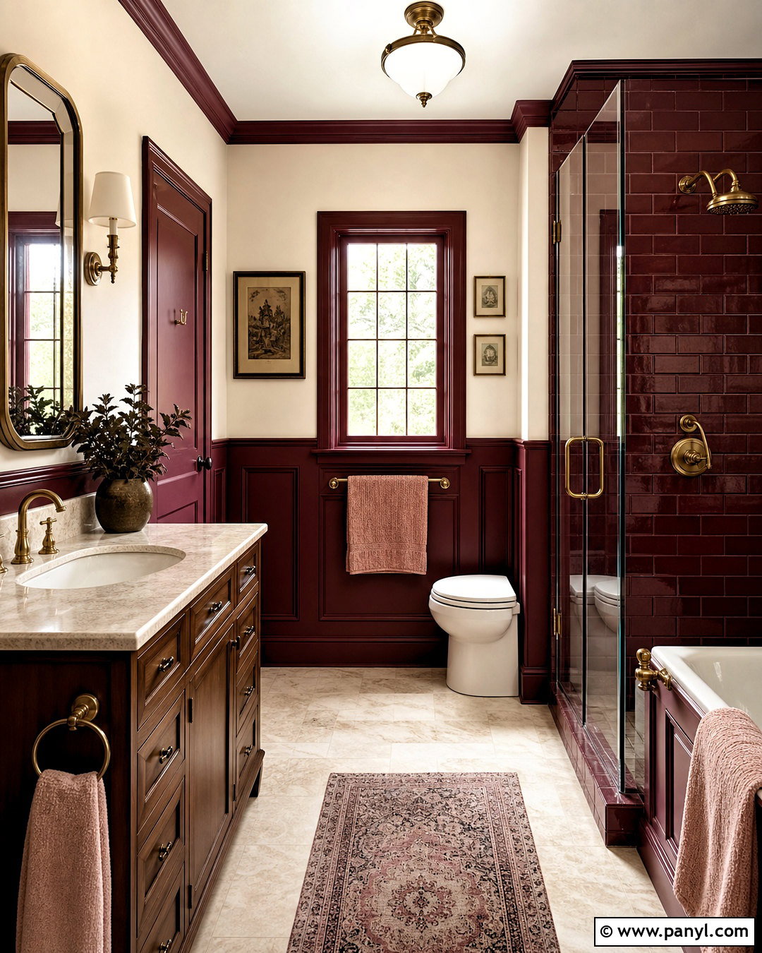 Burgundy Bathroom Color Scheme - 20 bathroom color scheme inspiration ideas