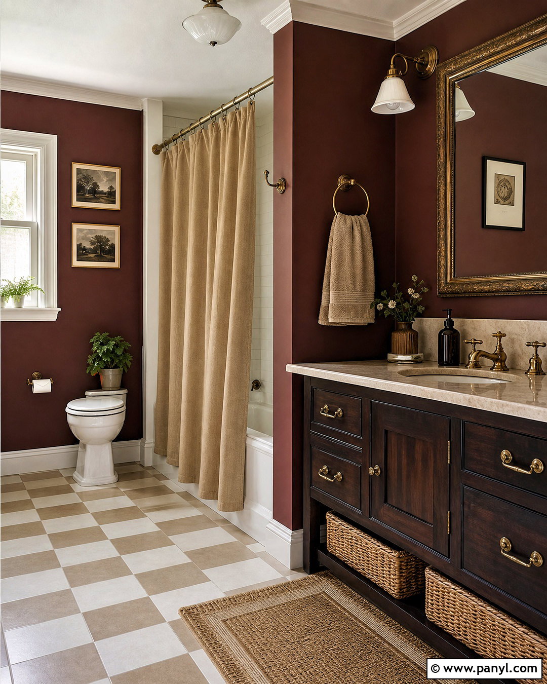 Burgundy Bathroom Paint - 20 dark bathroom paint colors