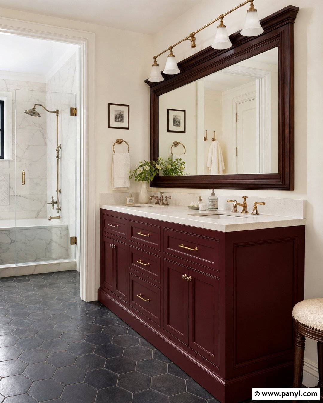 Burgundy Bathroom Vanity - 35 painted bathroom vanity colors