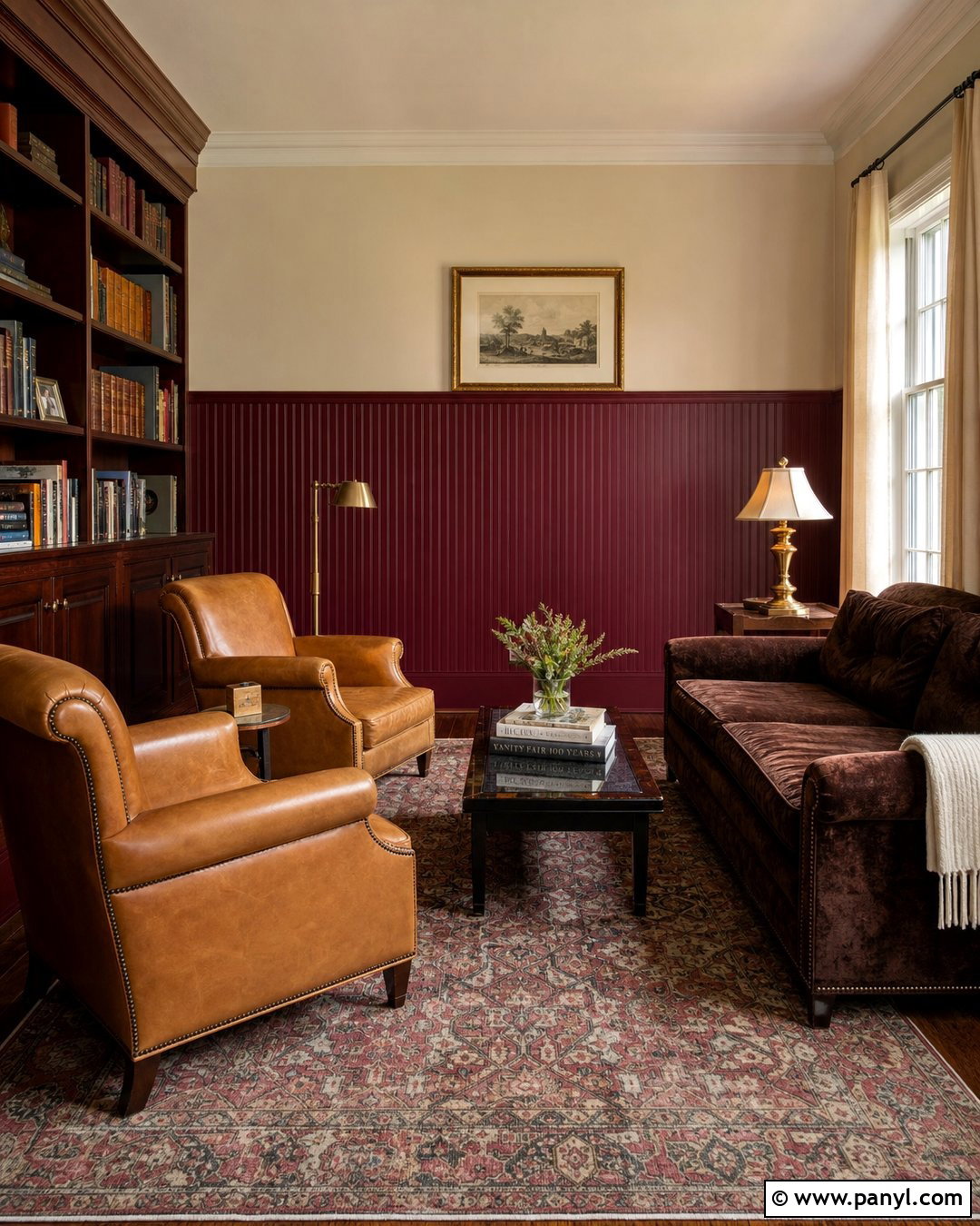 Burgundy Beadboard - 20 Beadboard Wall Paint Colors