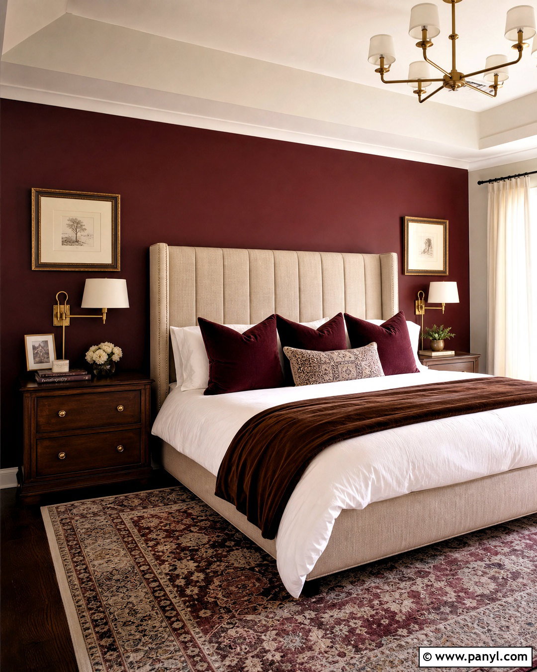 Burgundy Bedroom - 20 best room colors bedrooms