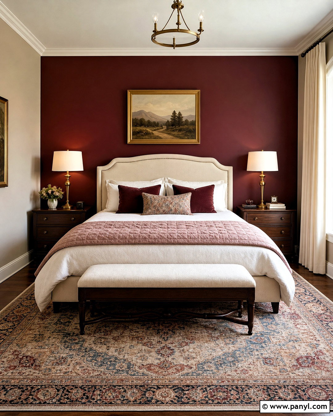 Burgundy Bedroom Accent Wall - 20 accent wall colors bedroom ideas