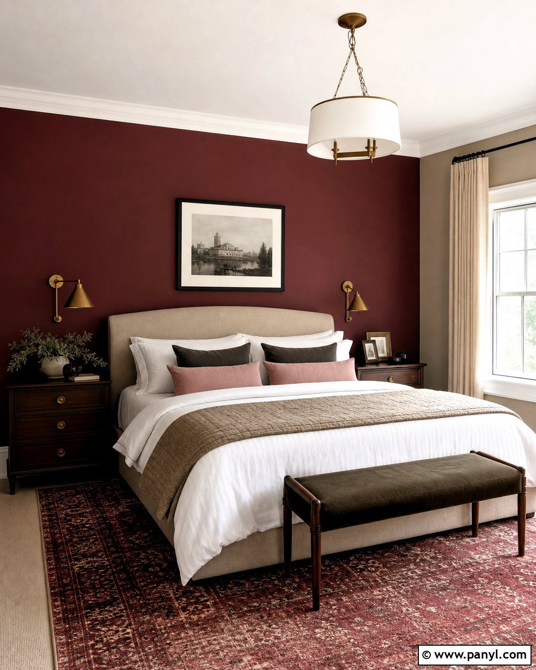 Burgundy Bedroom Accent Wall - 20 bedroom accent wall paint colors