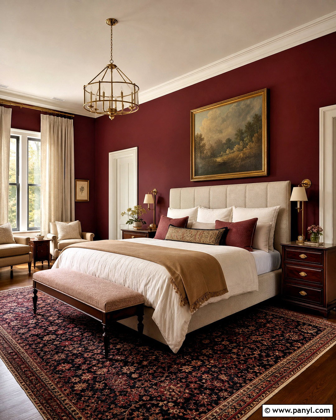 Burgundy Bedroom Paint Color - 20 cozy bedroom paint colors