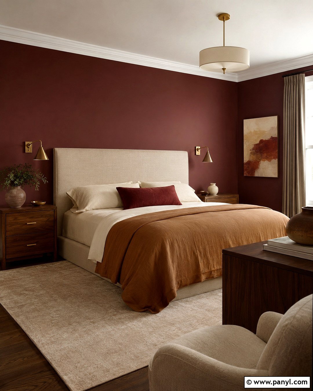 Burgundy Bedroom Walls - 20 Modern Wall Colors Bedroom Ideas
