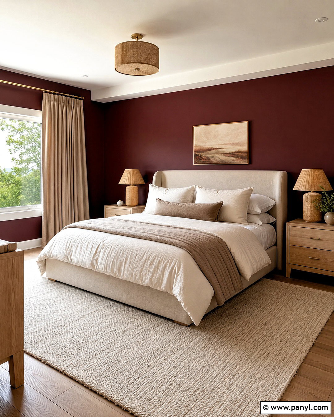 Burgundy Bedroom Walls - 40 Red Walls