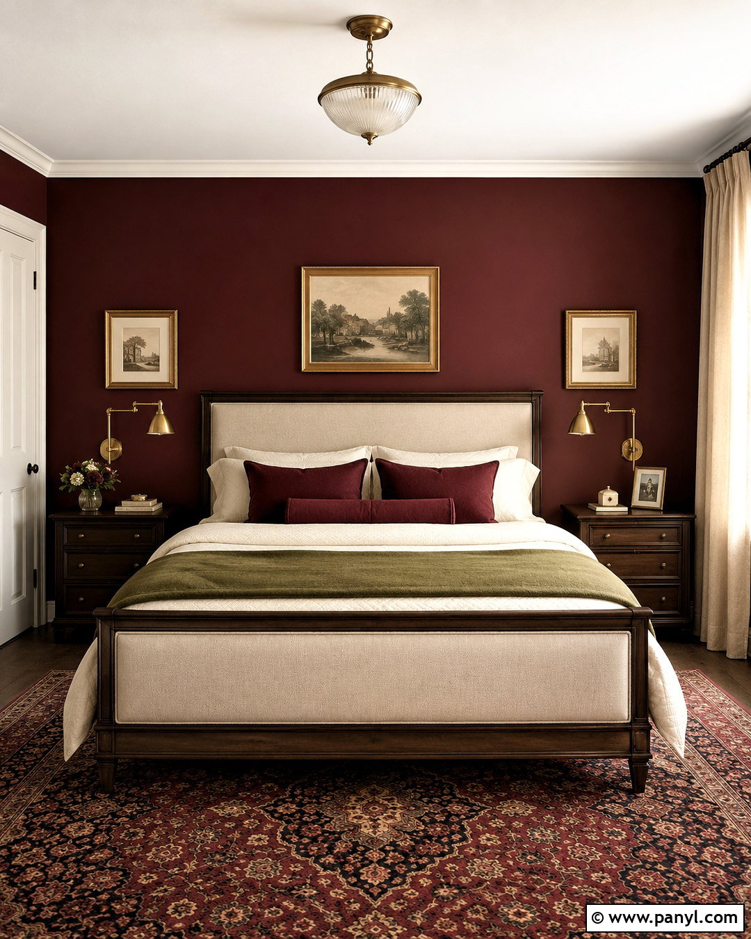 Burgundy Bedroom Walls - 20 dark bedroom wall colors