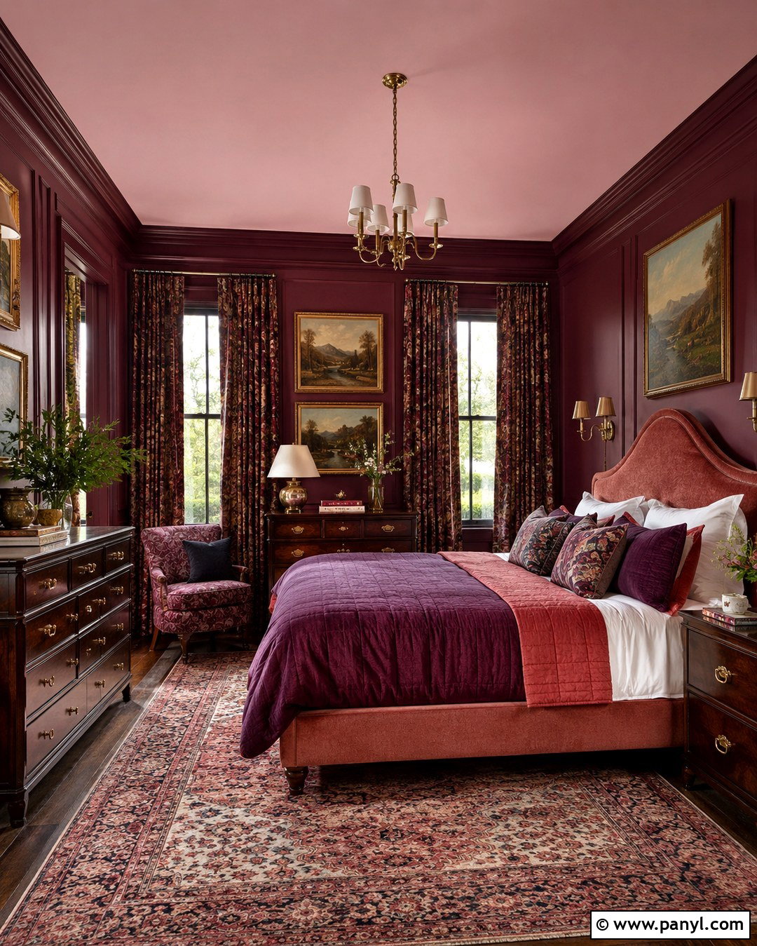 Burgundy Bedroom Walls - 20 Maximalist Wall Color Ideas