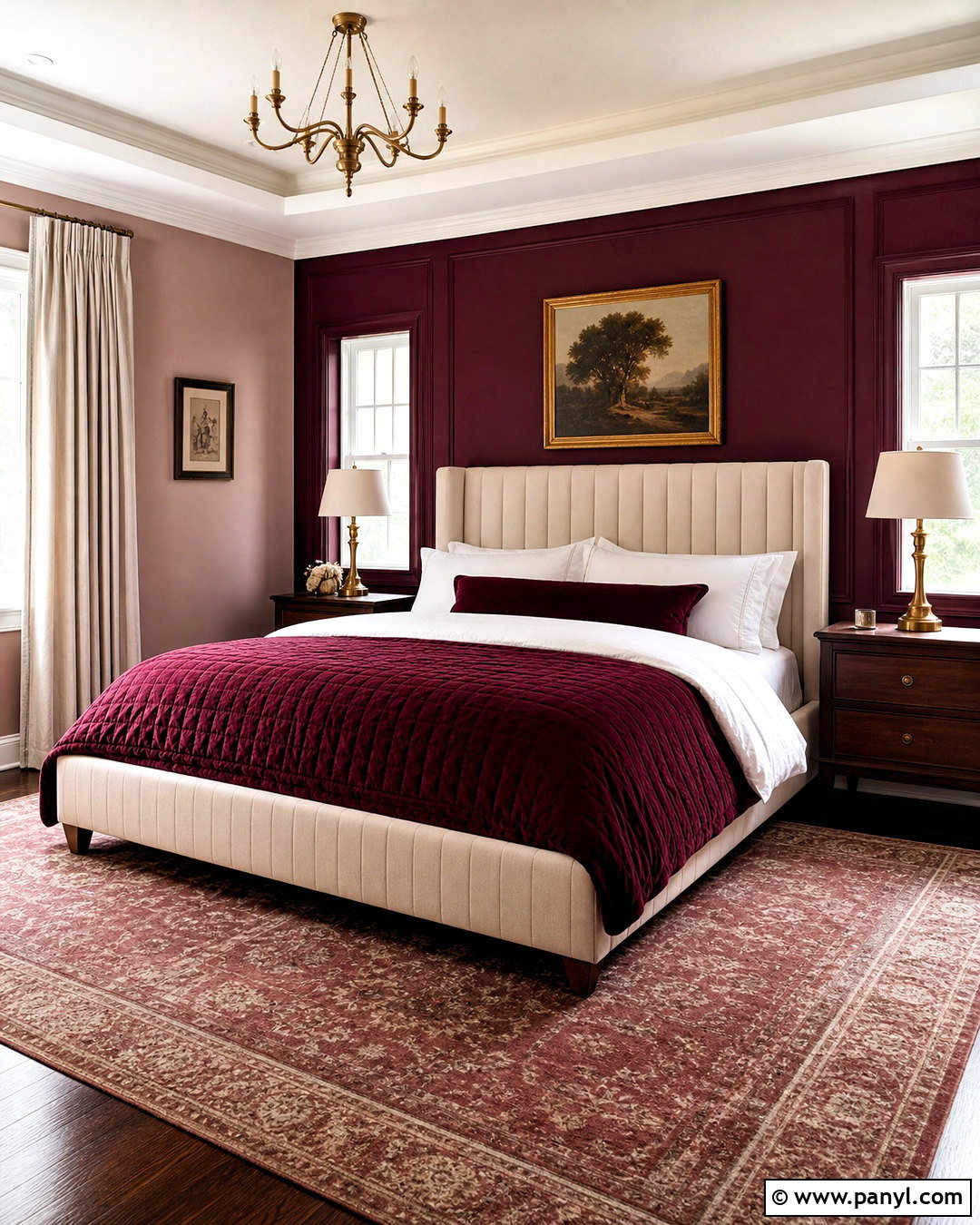 Burgundy Bedroom - 20 bedroom inspirations
