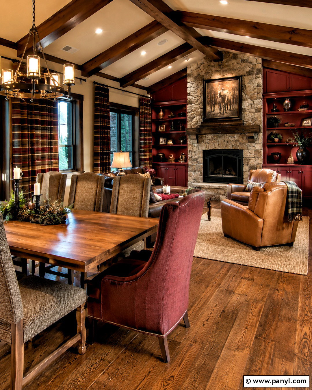 Burgundy Cabin Color Scheme - 20 cabin color schemes