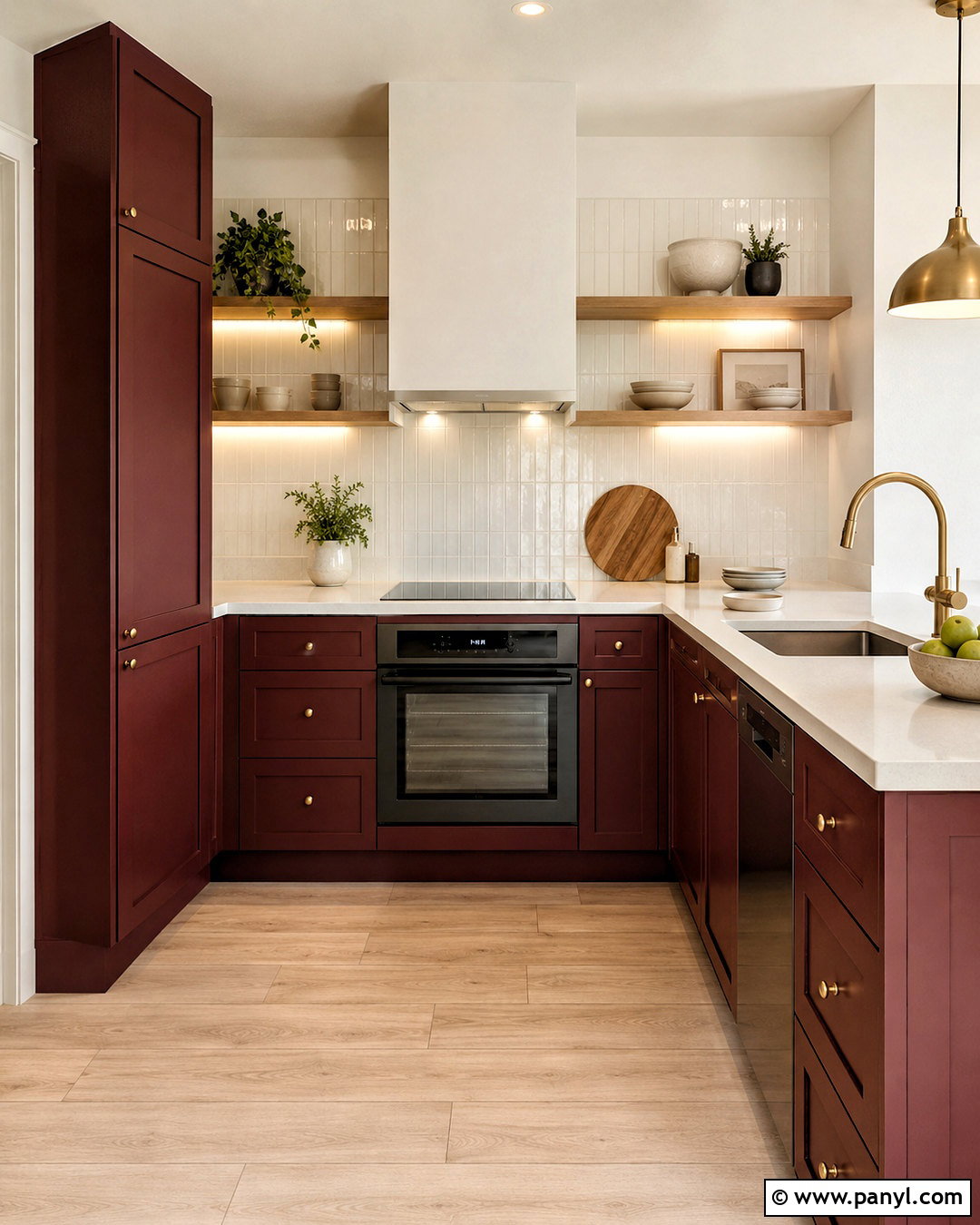 Burgundy Cabinets For A Small Kitchen - 20 burgundy kitchen cabinets