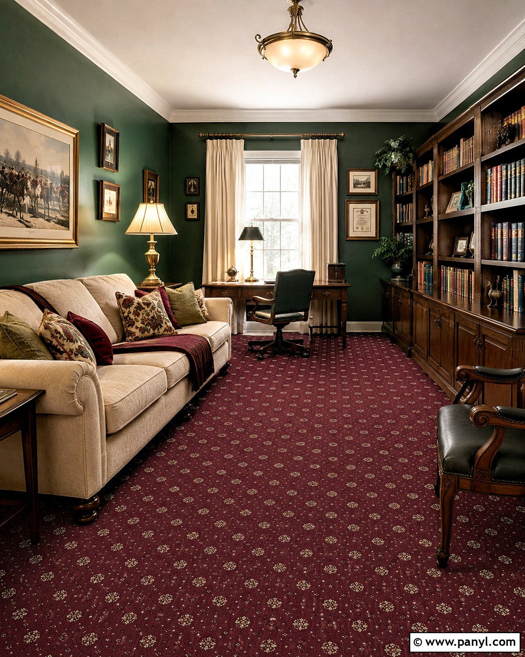 Burgundy Carpet With Forest Green Walls - 20 What Color Carpet Goes With Green Walls
