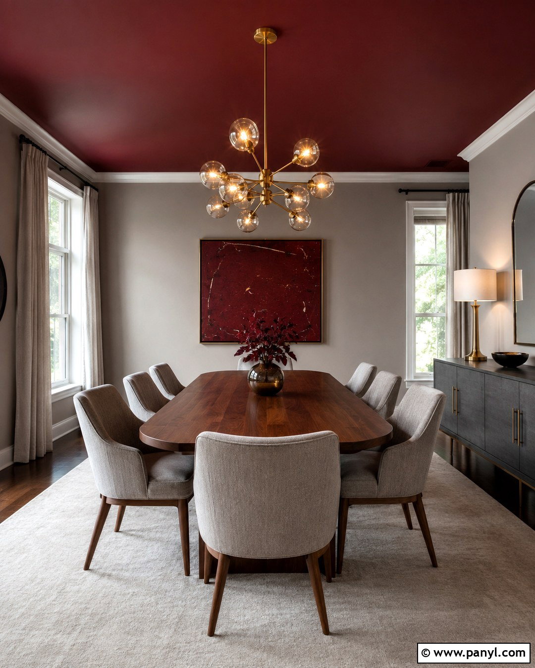 Burgundy Ceiling With Grey Walls - 20 burgundy and grey walls