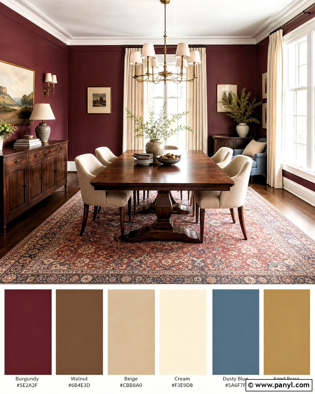 Burgundy Color Palette - 20 colour palette ideas