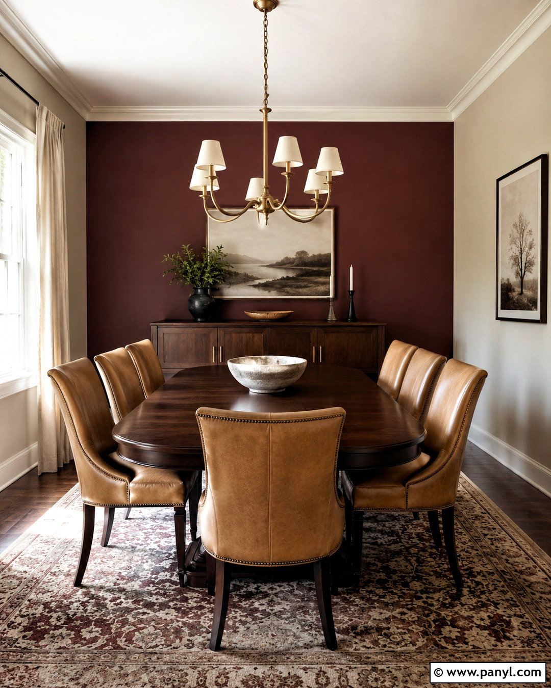 Burgundy Dining Room Accent Wall - 20 dining room accent wall colors
