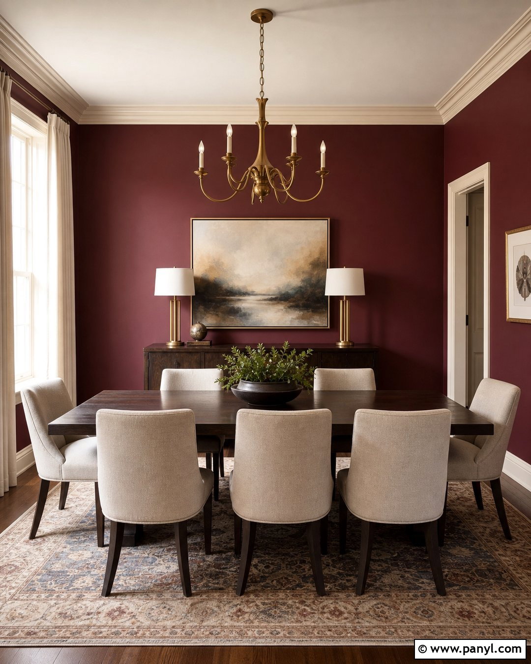 Burgundy Dining Room Walls - 50 paint ideas for walls