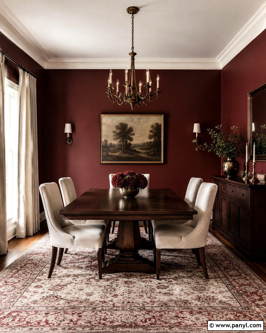 Burgundy Dining Room Walls - 20 Red Wall Paint Ideas