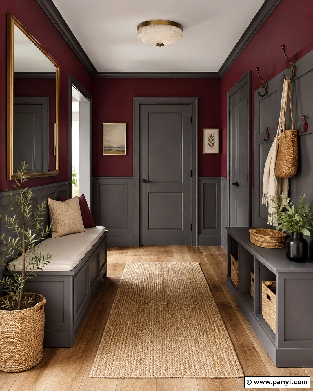 20 Burgundy and Grey Walls for a Refined, Truly Stylish Home