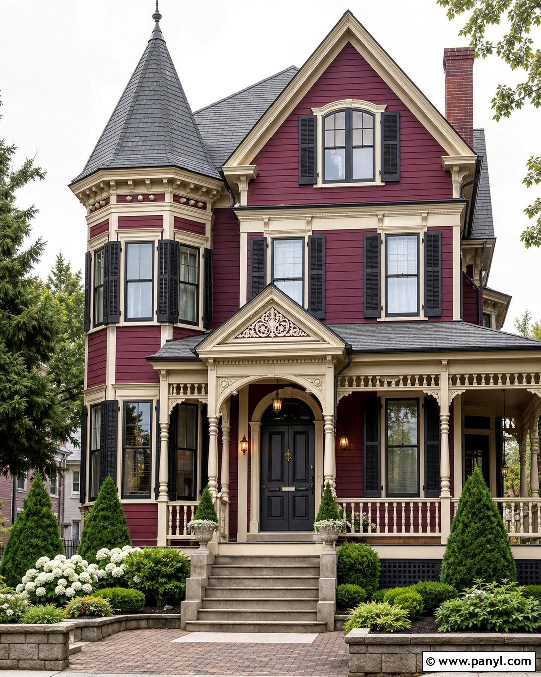Burgundy Exterior Wall Paint - 35 exterior wall paint ideas