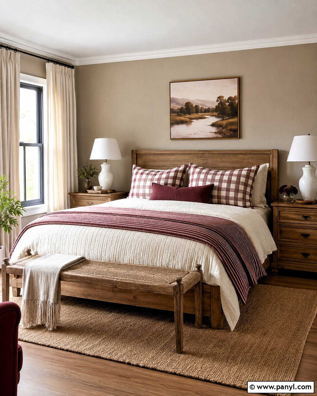 Burgundy Farmhouse Bedroom - 20 burgundy room ideas bedrooms
