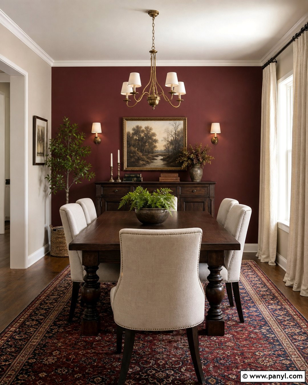 Burgundy Feature Wall - 30 Feature Wall Colours