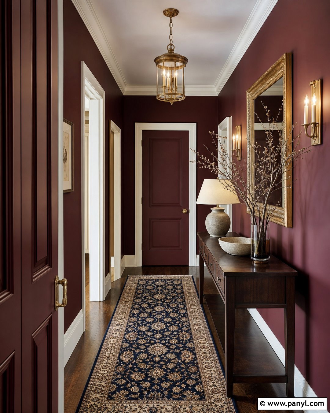 Burgundy Foyer - 20 Best Foyer Colors