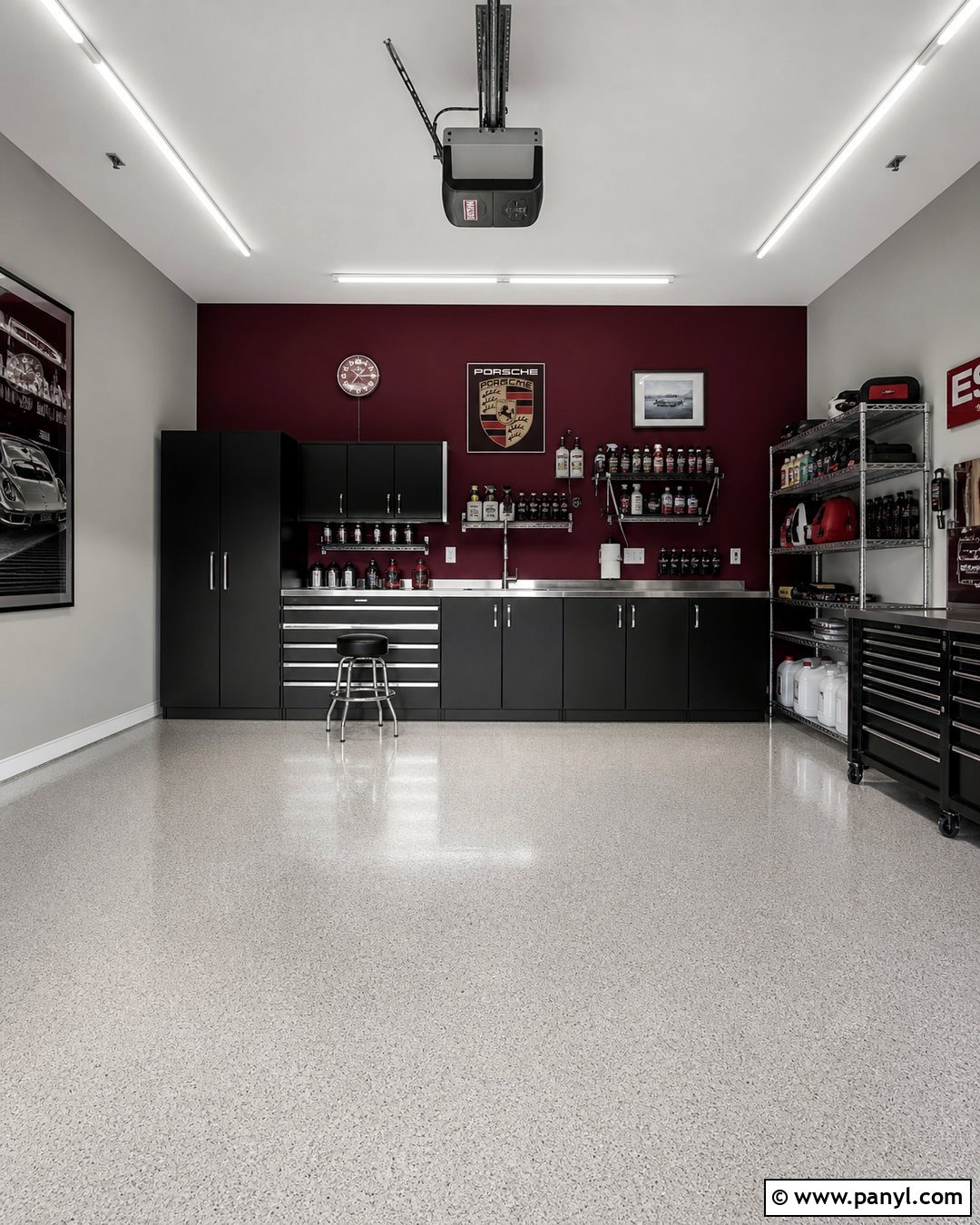 Burgundy Garage Walls - 30 Garage Wall Colors