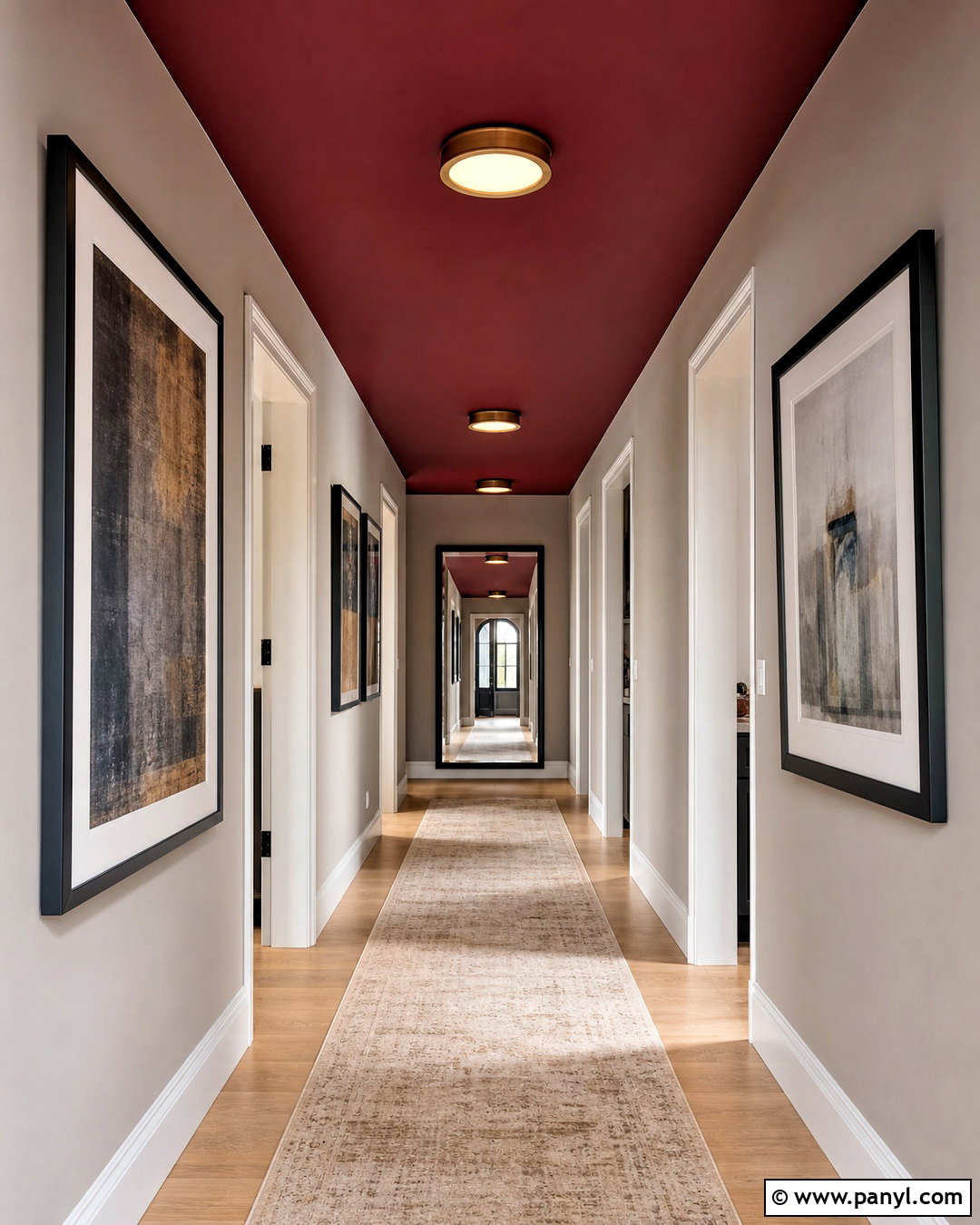 Burgundy Hallway Ceiling - 20 burgundy hallway ideas