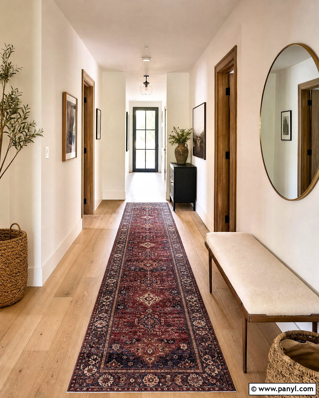 Burgundy Hallway Runner - 20 burgundy hallway ideas