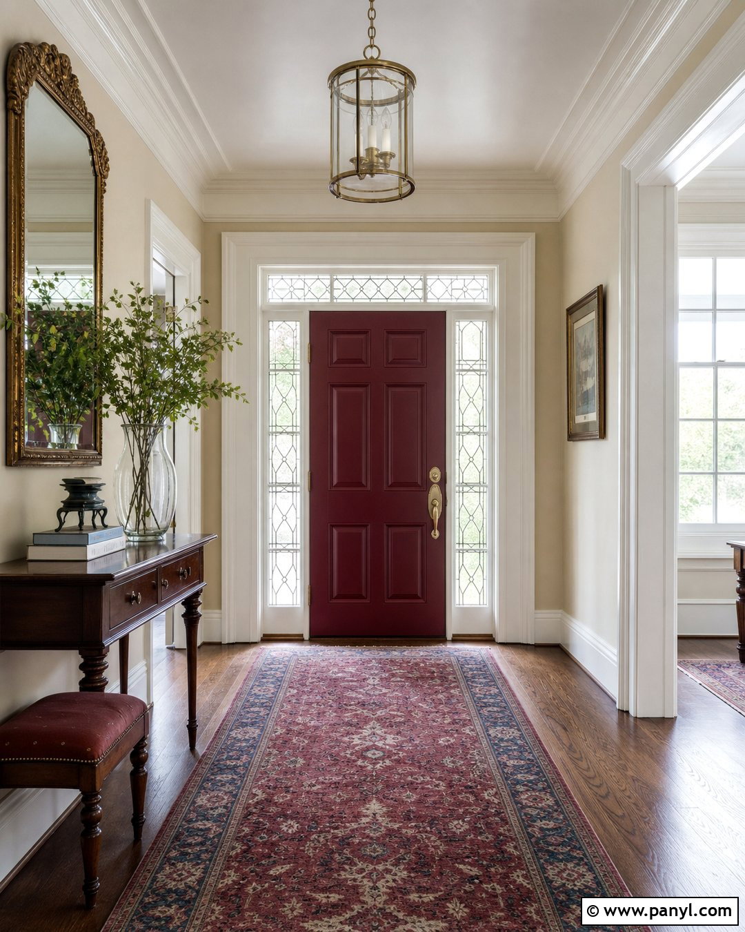 Burgundy Inside Front Door - 25 Inside Of Front Door Painted Ideas