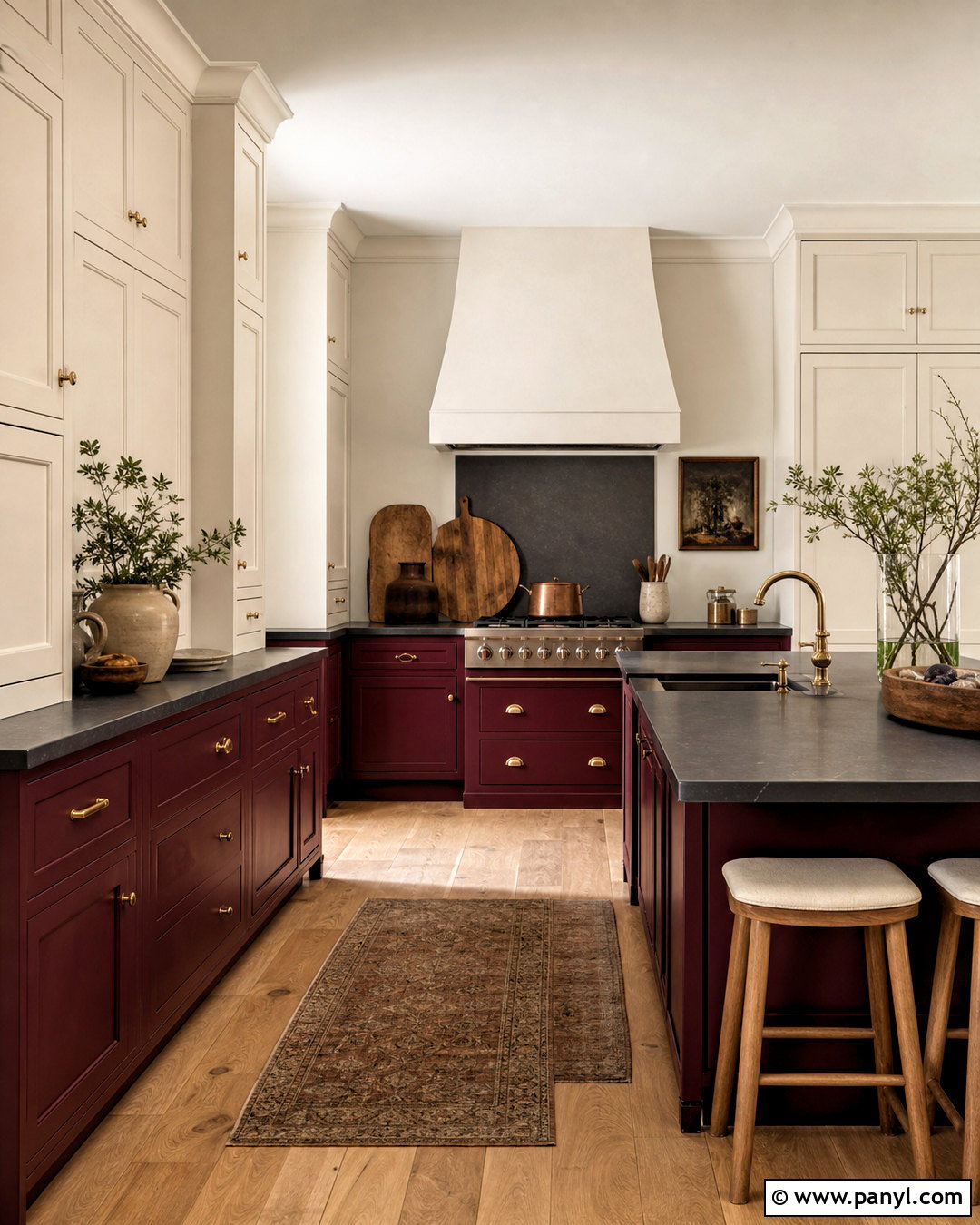 Burgundy Kitchen Cabinets - 20 kitchen cabinets