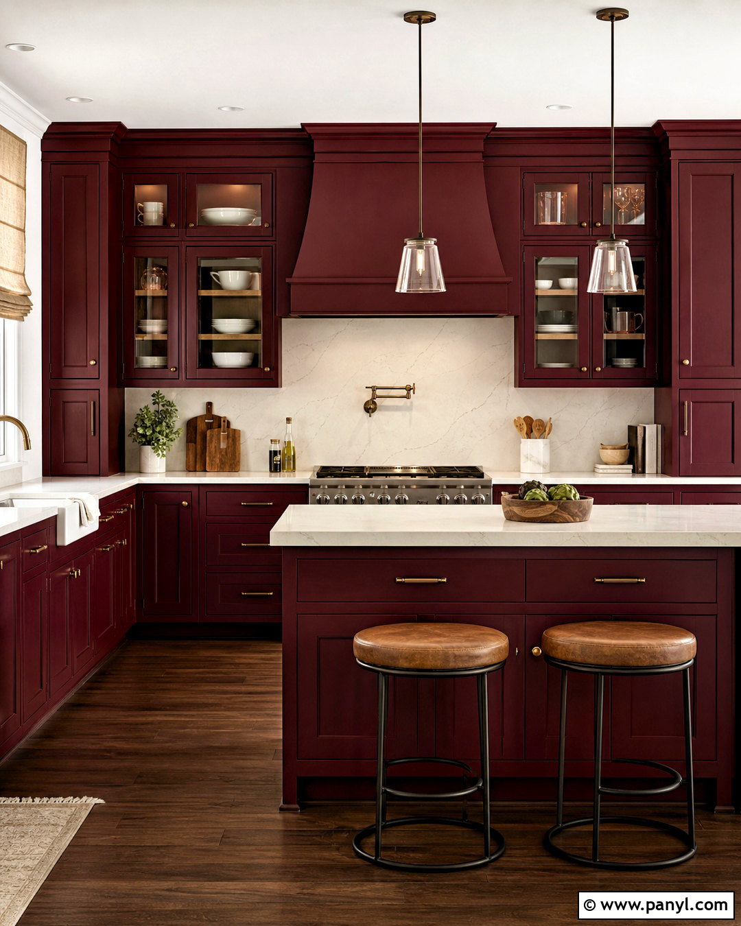 Burgundy Kitchen Cabinets - 20 kitchen color red ideas