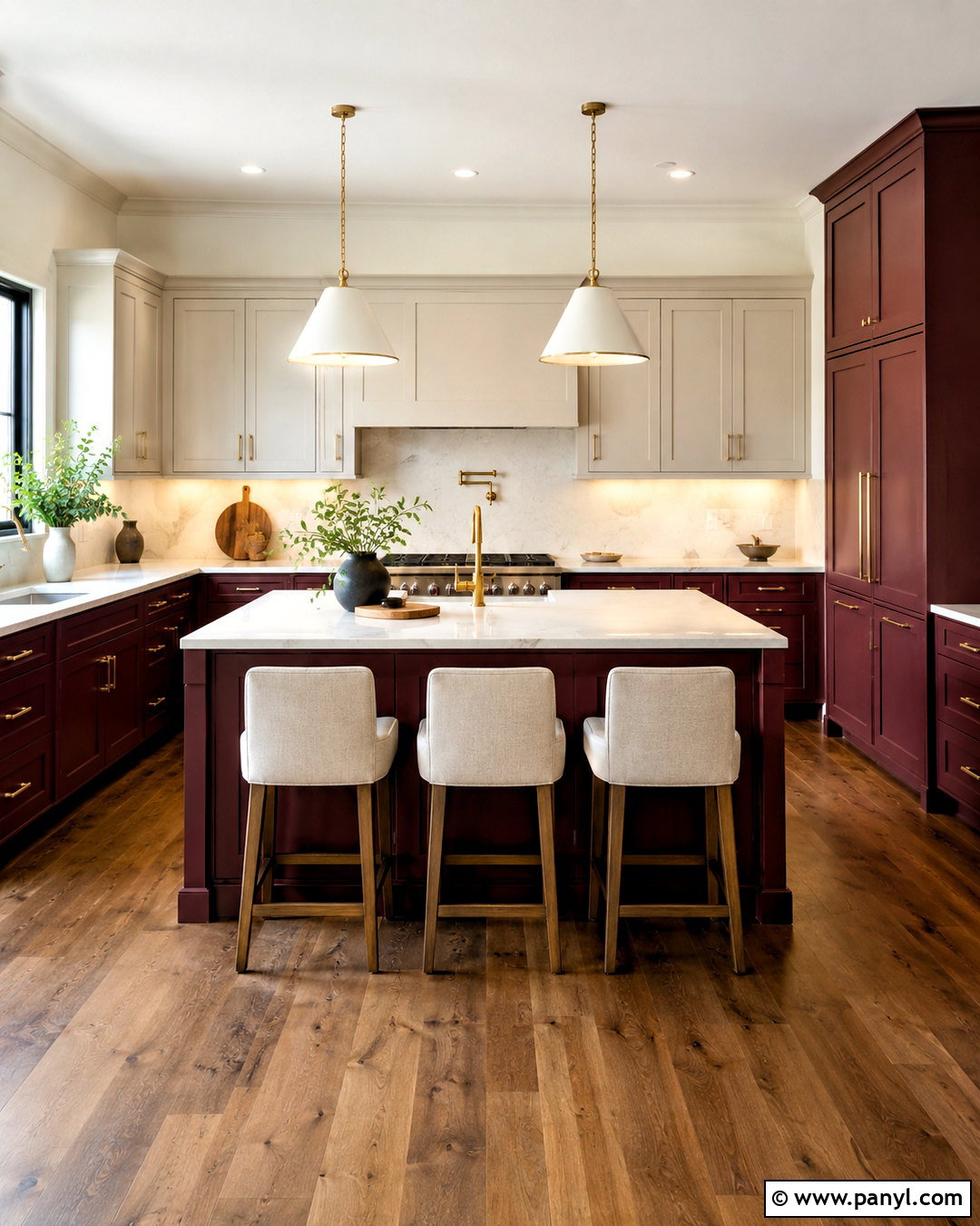 Burgundy Kitchen Cabinets - 20 modern kitchen cabinet colors