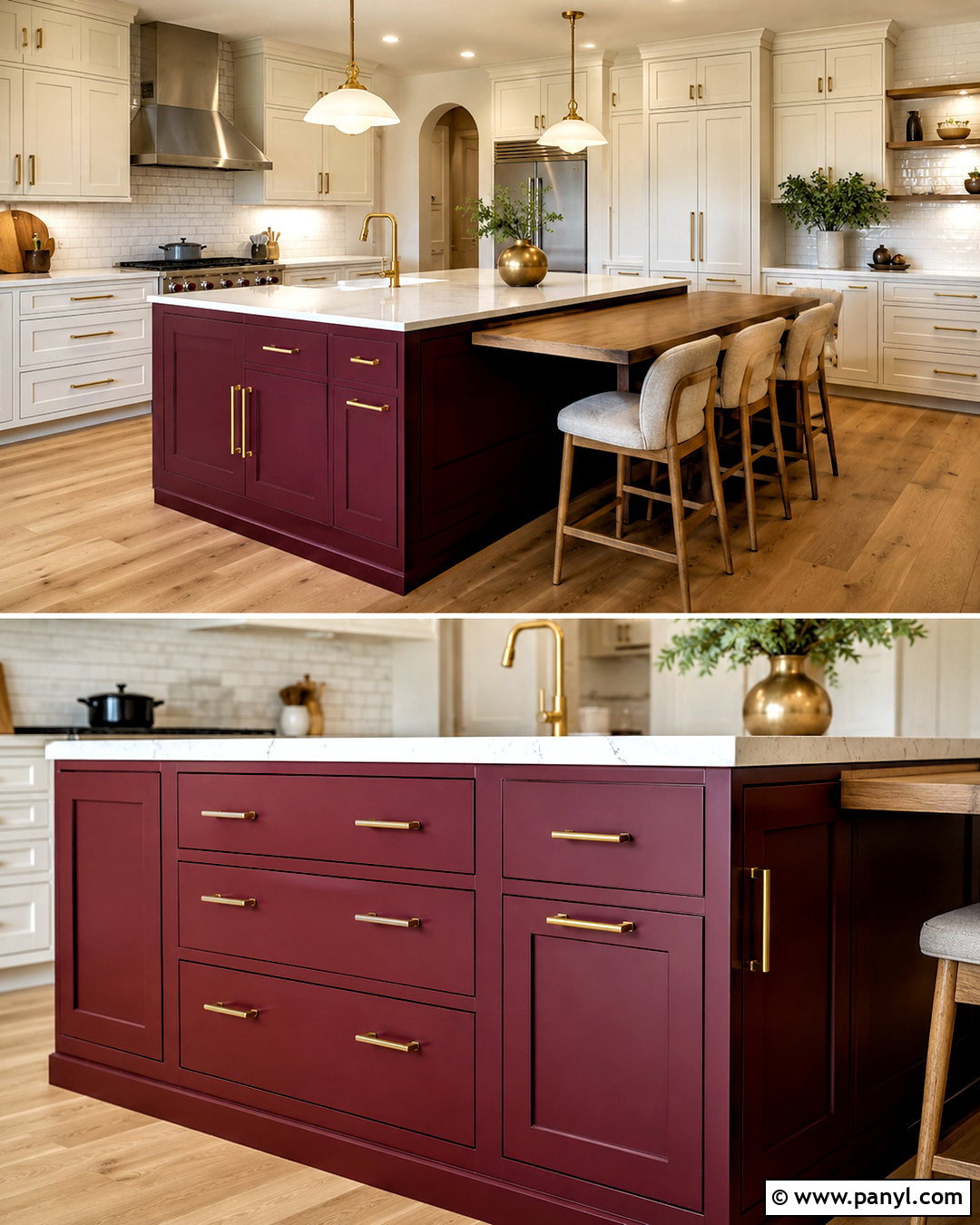 Burgundy Kitchen Island With White Cabinets - 20 burgundy kitchen cabinets